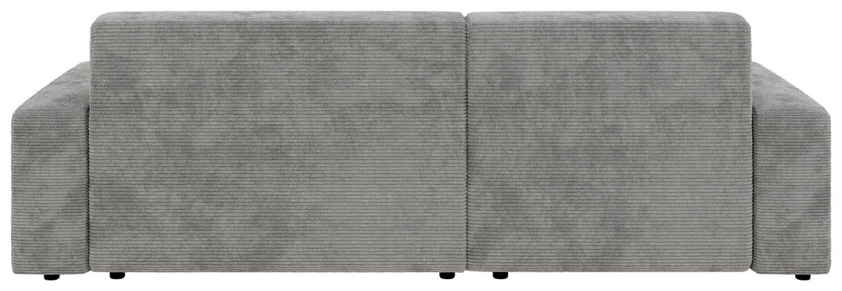 ECKSOFA in Cord Grau  - Schwarz/Grau, Modern, Kunststoff/Textil (162/246cm) - Trendmanufaktur