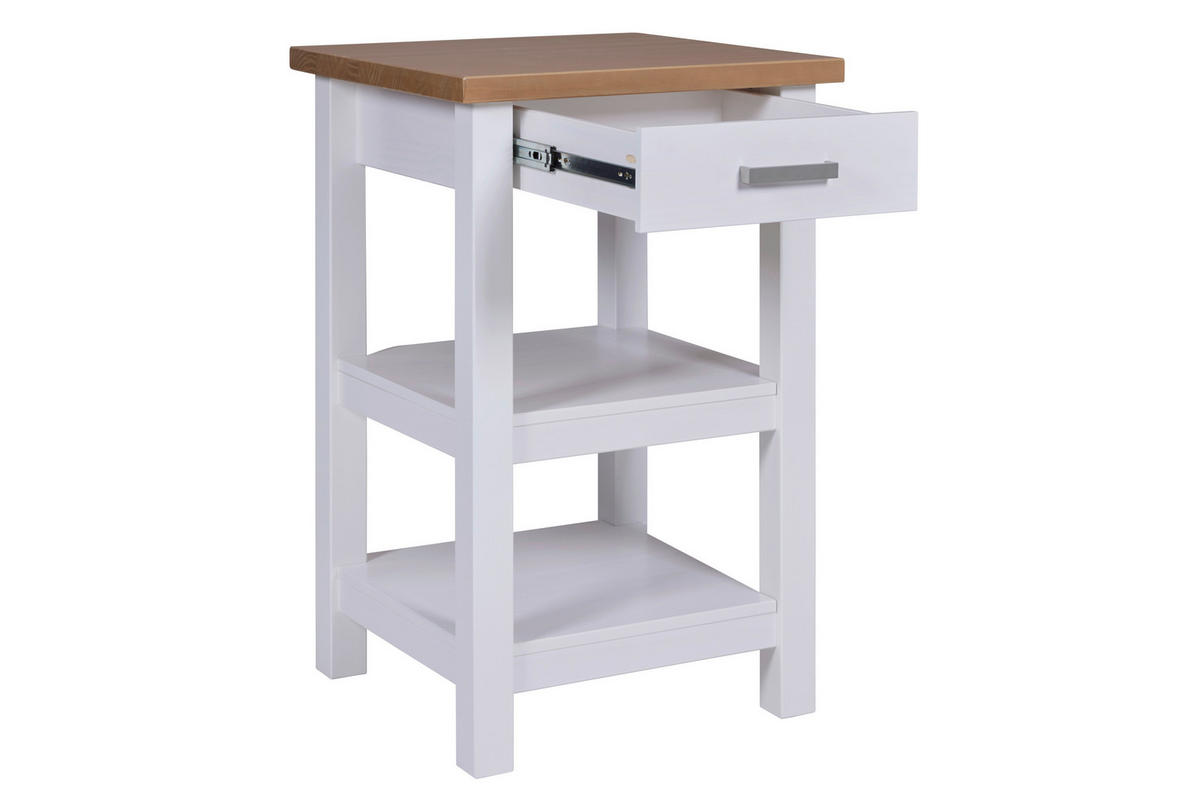 BARSKI STOL  bijela, hrast Artisan  drvo      - bijela/hrast Artisan, Konvencionalno, drvo (60/94/60cm)