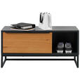 GARDEROBENBANK 94,4/46/40 cm  - Eichefarben/Anthrazit, Trend, Holzwerkstoff/Metall (94,4/46/40cm) - Novel