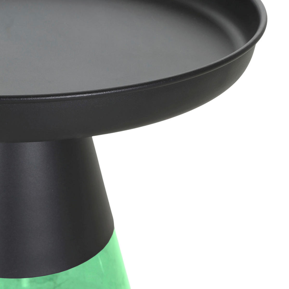 SOFFBORD i metall  - svart/mörkgrön, Design, metall/glas (50/52cm) - Belluti