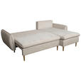 ECKSOFA Perlmutt Chenille  - Buchefarben/Perlmutt, KONVENTIONELL, Holz/Textil (244/163cm) - Carryhome