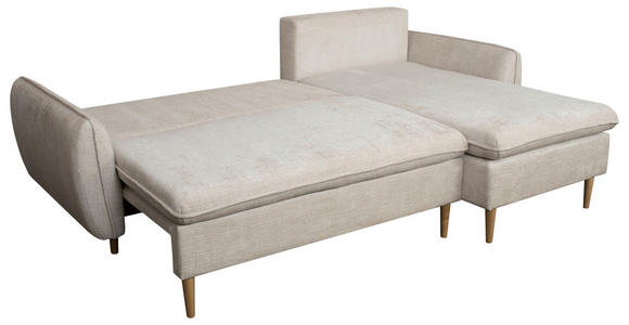 ECKSOFA Perlmutt Chenille  - Buchefarben/Perlmutt, KONVENTIONELL, Holz/Textil (244/163cm) - Carryhome