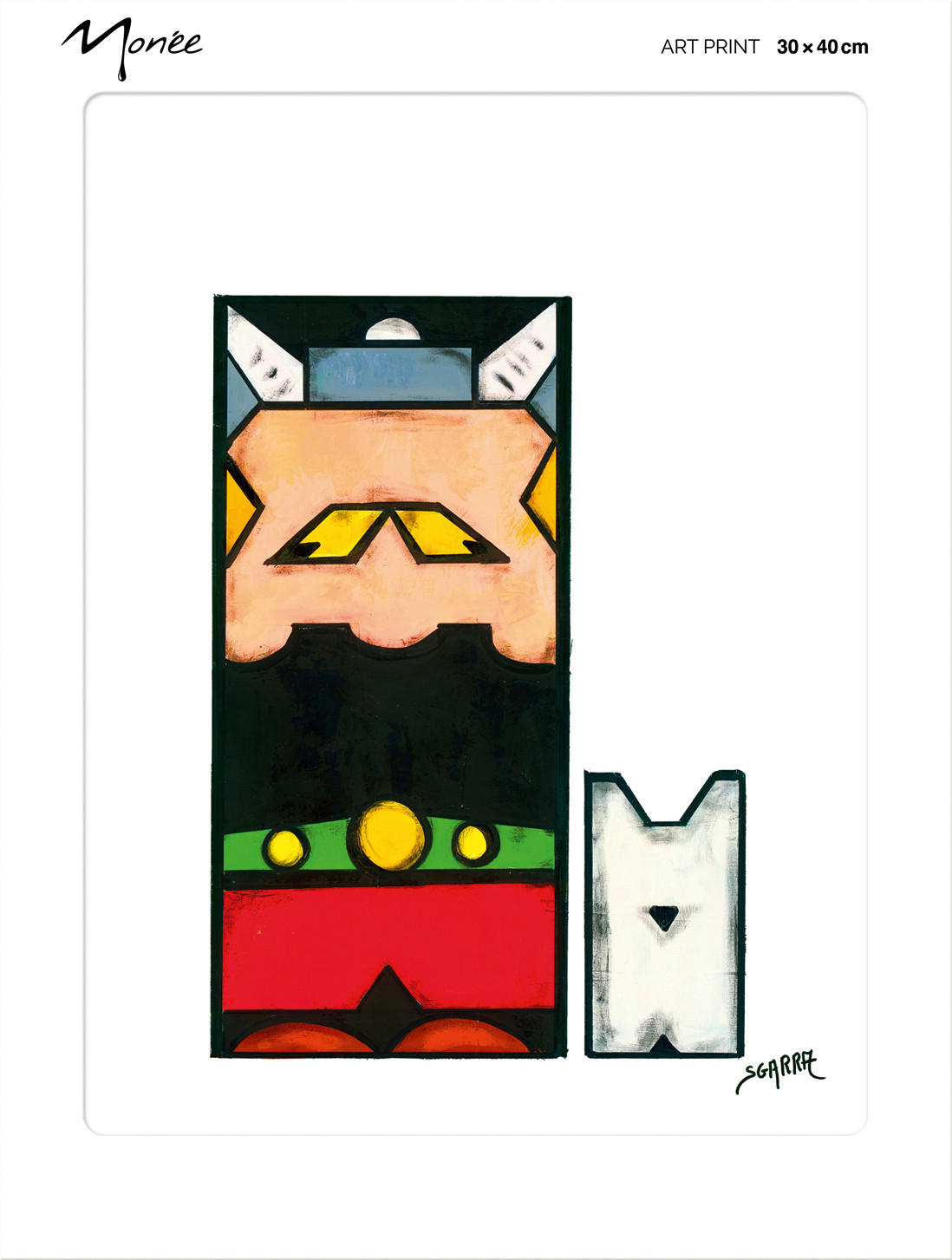KUNSTDRUCK Tiere 30/40 cm  - Beige/Rot, Basics, Papier (30/40cm) - Monee