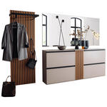 GARDEROBE 260/200/30 cm  - Eichefarben/Grau, Design, Holz/Holzwerkstoff (260/200/30cm) - Moderano