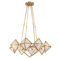 KRONLEUCHTER 29,5/76,2 cm   - Messingfarben, KONVENTIONELL, Glas/Metall (29,5/76,2cm) - Elstead Lighting