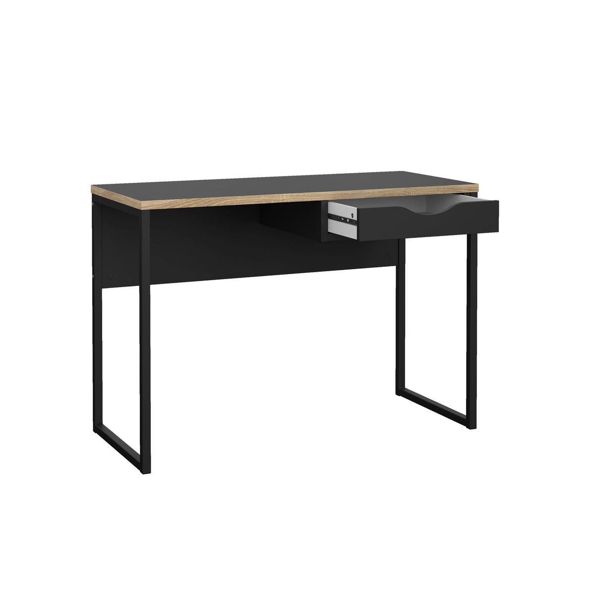 SCHREIBTISCH 110/48,4/76,8 cm  in Schwarz  - Schwarz, MODERN, Holzwerkstoff/Metall (110/48,4/76,8cm) - MID.YOU