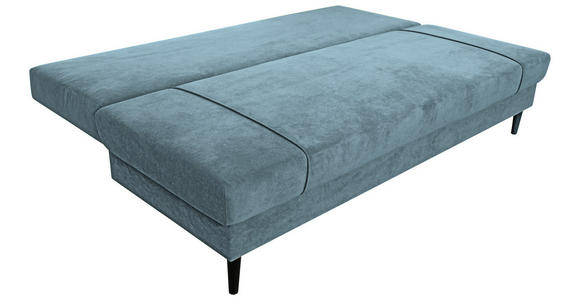 SCHLAFSOFA Webstoff Hellblau  - Schwarz/Hellblau, KONVENTIONELL, Holz/Kunststoff (199/88/88cm) - Carryhome