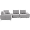 ECKSOFA in Velours Silberfarben  236/326 cm  - Silberfarben/Schwarz, Design, Kunststoff/Textil (236/326cm) - Xora