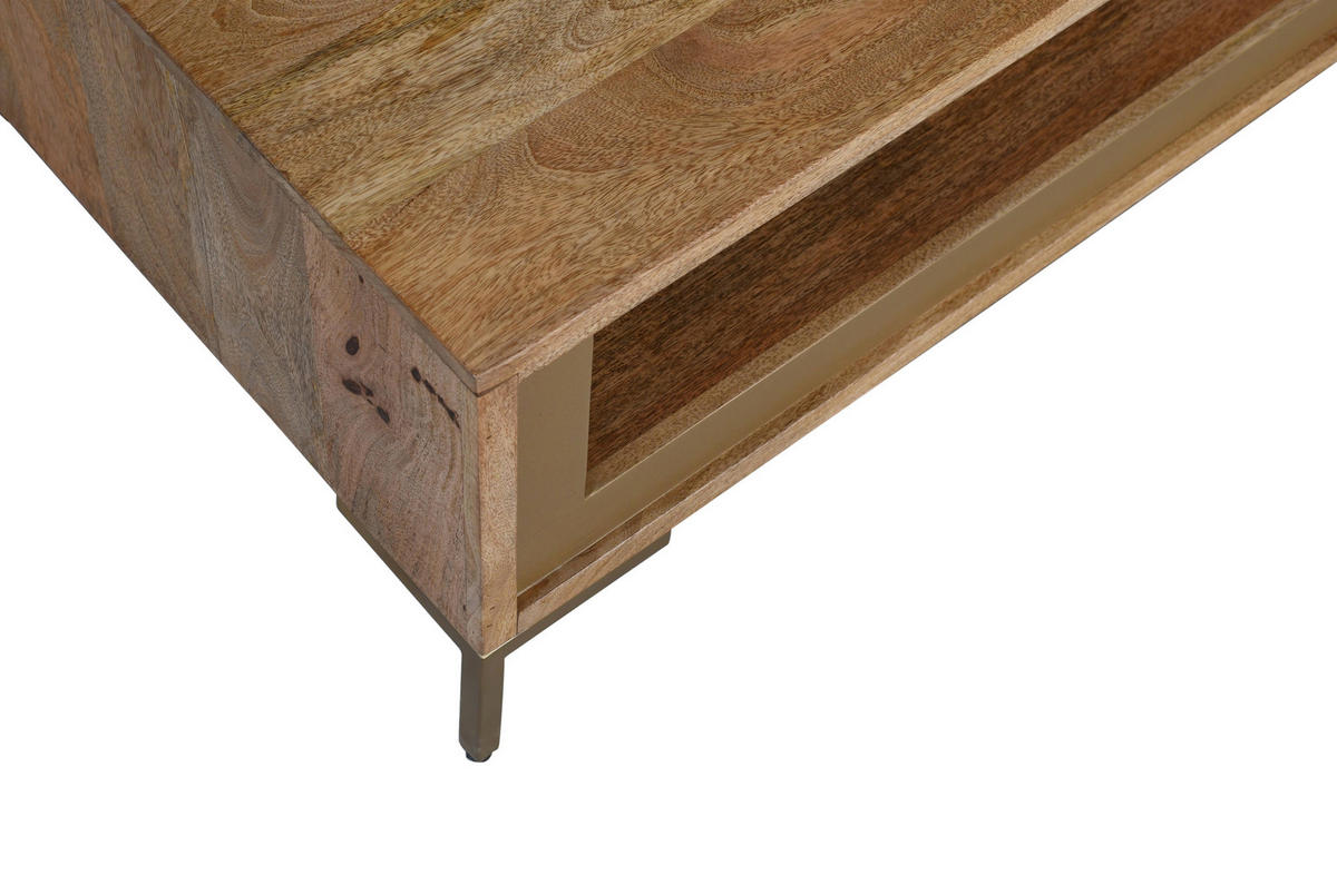 COUCHTISCH in Holz  - Naturfarben, Natur, Holz/Metall (130/45/70cm) - MID.YOU