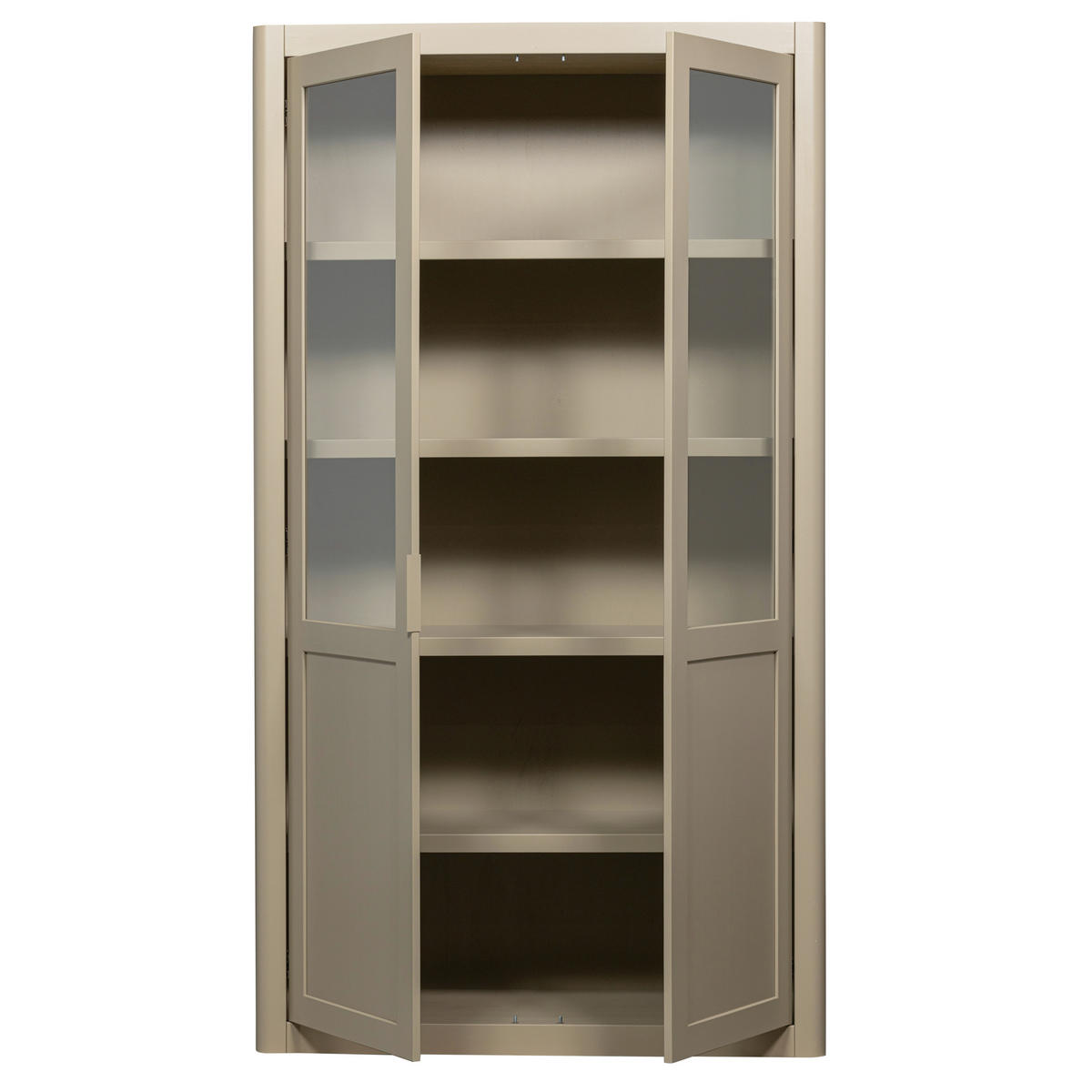 VITRINE  in Kiefer Schlammfarben  - Schlammfarben/Schwarz, Design, Holz/Metall (120/217/48cm) - Livetastic