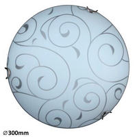 STROPNÍ SVÍTIDLO, 30/8/30 cm - Basics, kov/sklo (30/8/30cm)