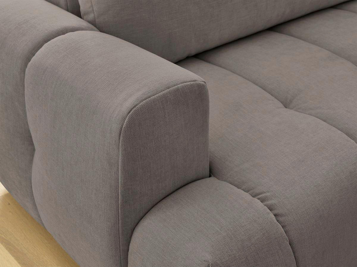 ECKSCHLAFSOFA FUJI Leinenoptik Taupe  inkl.  - Taupe/Schwarz, MODERN, Kunststoff/Textil (282/204cm)