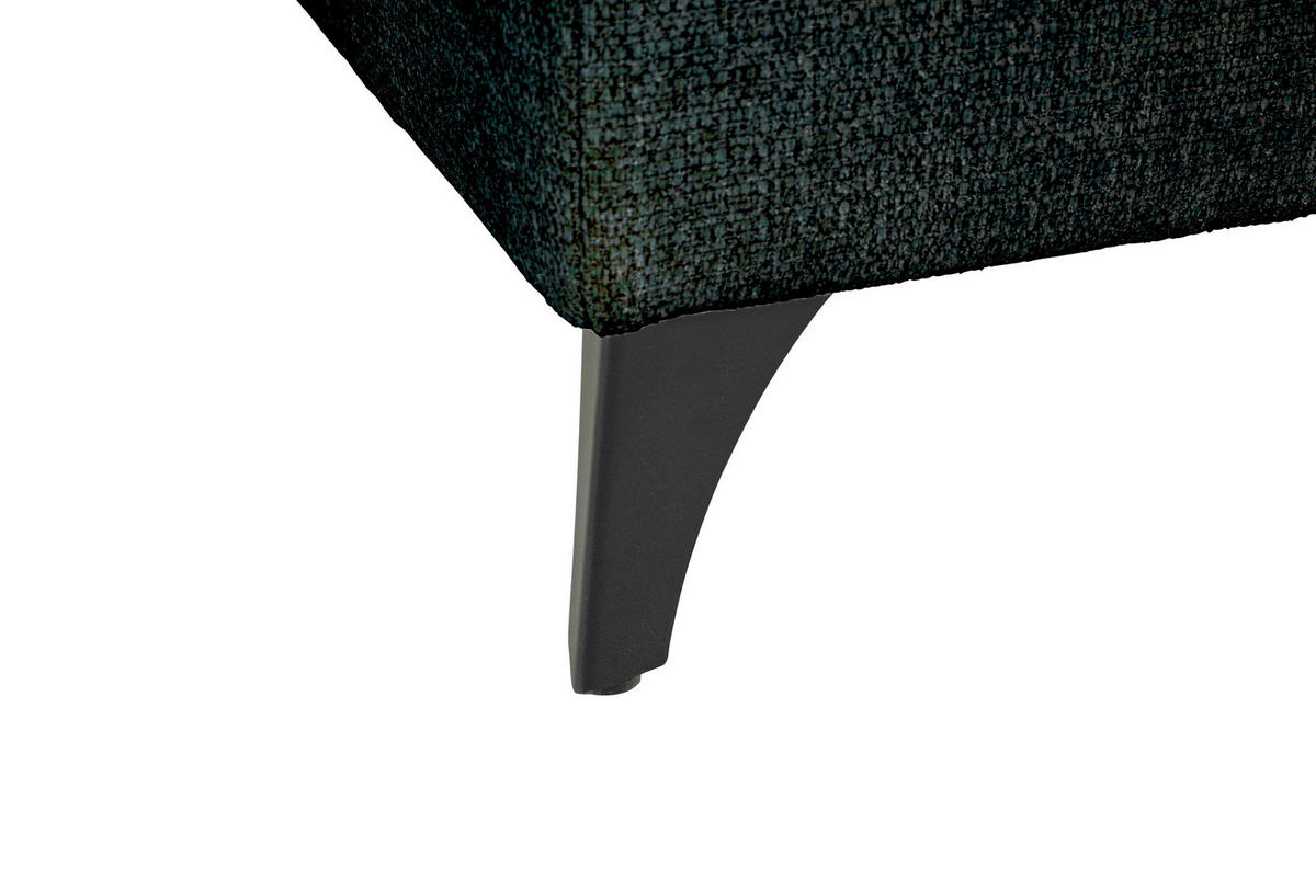 WOHNLANDSCHAFT Grau Chenille  - Schwarz/Grau, KONVENTIONELL, Textil/Metall (160/340/188cm) - Xora
