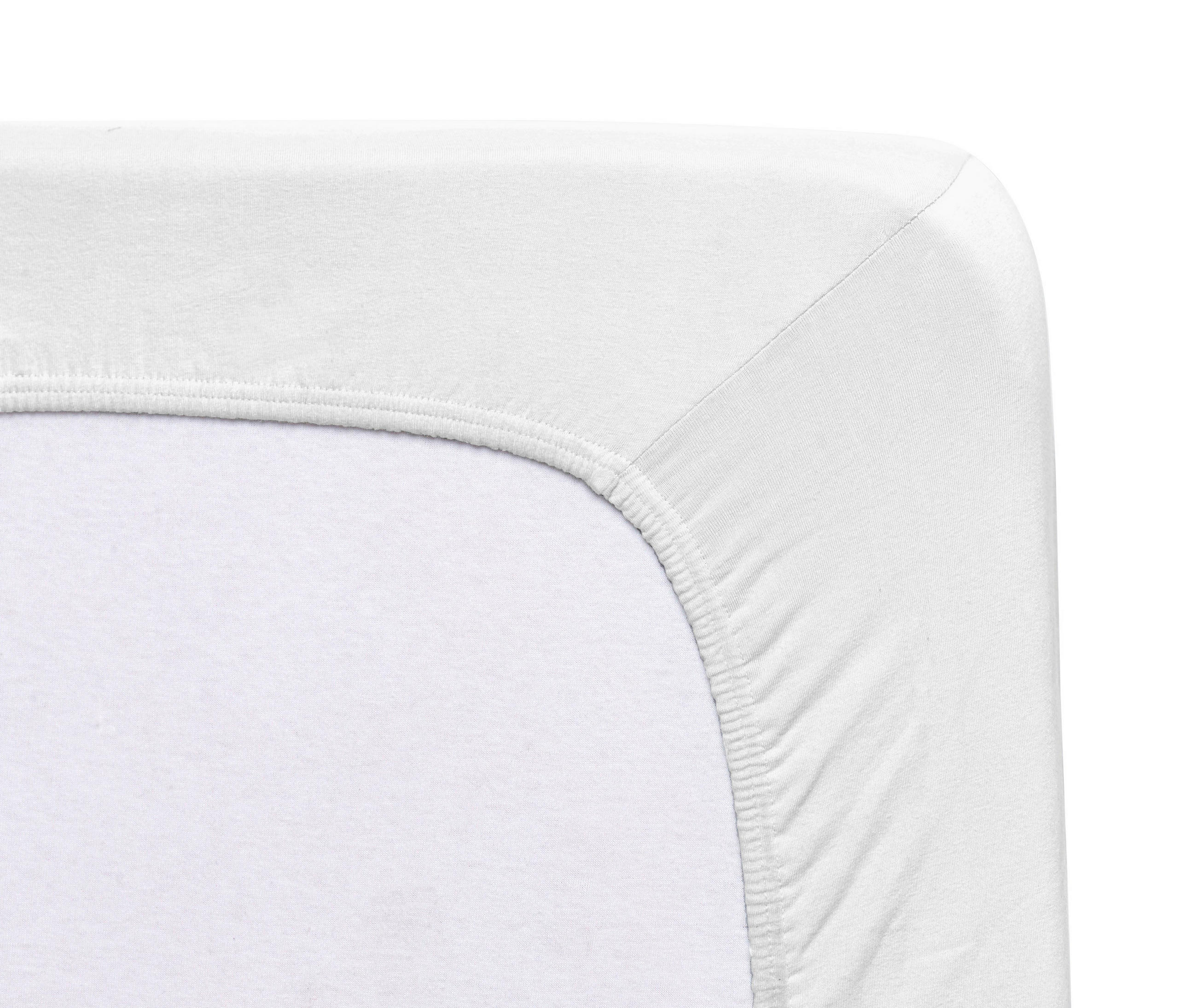SPANNLEINTUCH 140-160/200-220 cm Jersey  - Weiß, Basics, Textil (140-160/200-220cm) - Florella