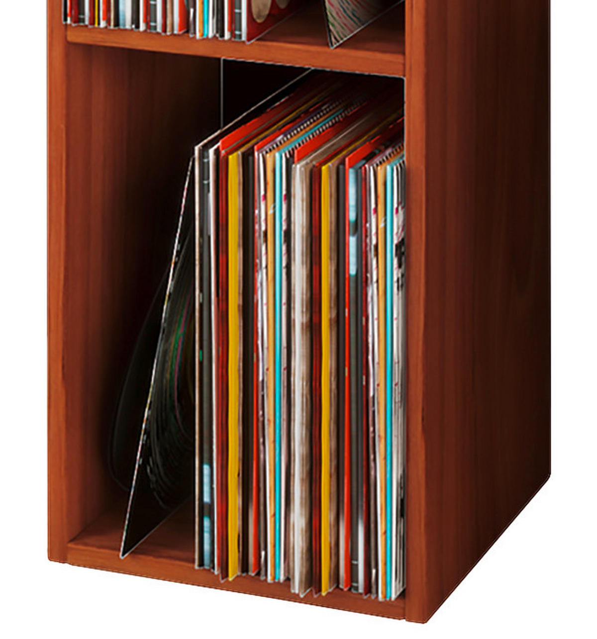 Schallplattenregal in - Nussbaumfarben, Konventionell, Holzwerkstoff (34/115/29cm) - MID.YOU