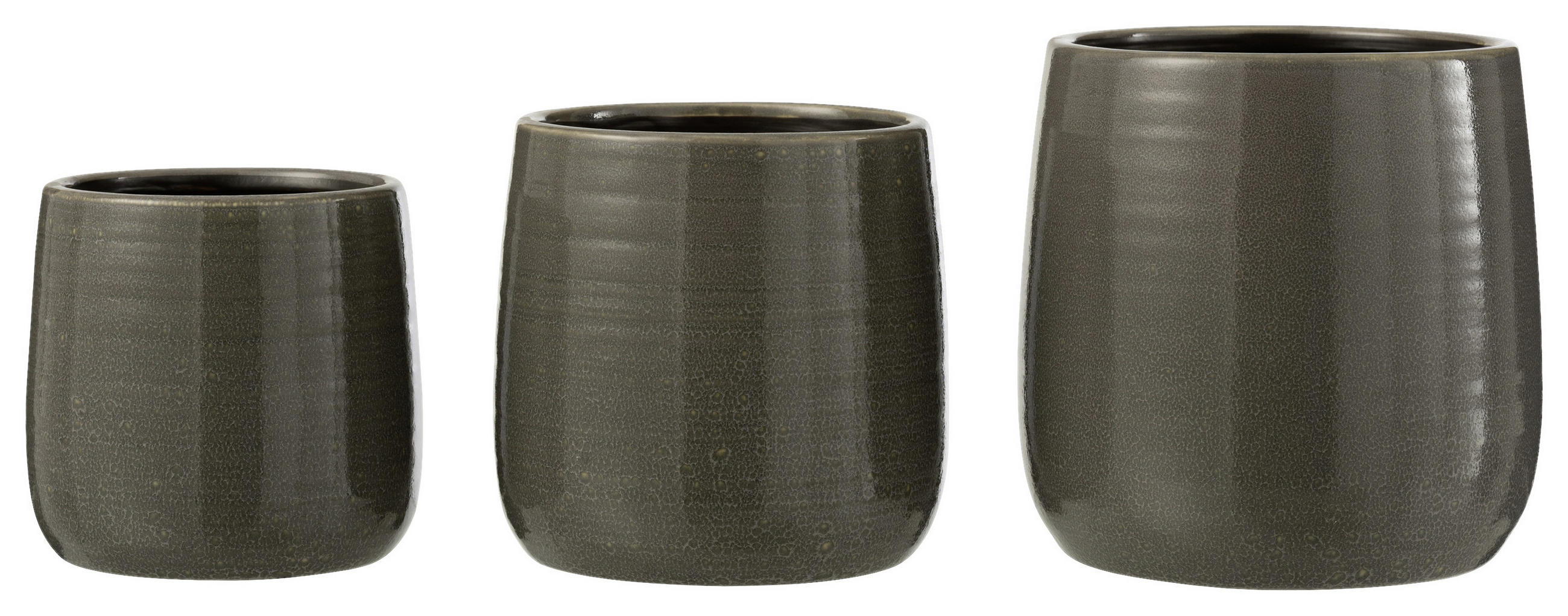 Thumbnail - Übertopf, Grau, Keramik, zylindrisch, 17 cm, Dekoration, Blumen & Zubehör, Übertöpfe