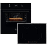 BACKOFENSET ELXB5K  - Edelstahlfarben/Schwarz, Basics, Glas/Metall (59,5/59,4/54,8cm) - Electrolux