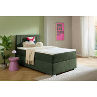 BOXBETT 120/200 cm  in Dunkelgrün  - Chromfarben/Dunkelgrün, Trend, Kunststoff/Textil (120/200cm) - Boxxx