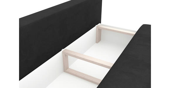 SCHLAFSOFA  in Velours Anthrazit  - Anthrazit/Schwarz, KONVENTIONELL, Textil/Metall (200/98/90cm) - Carryhome