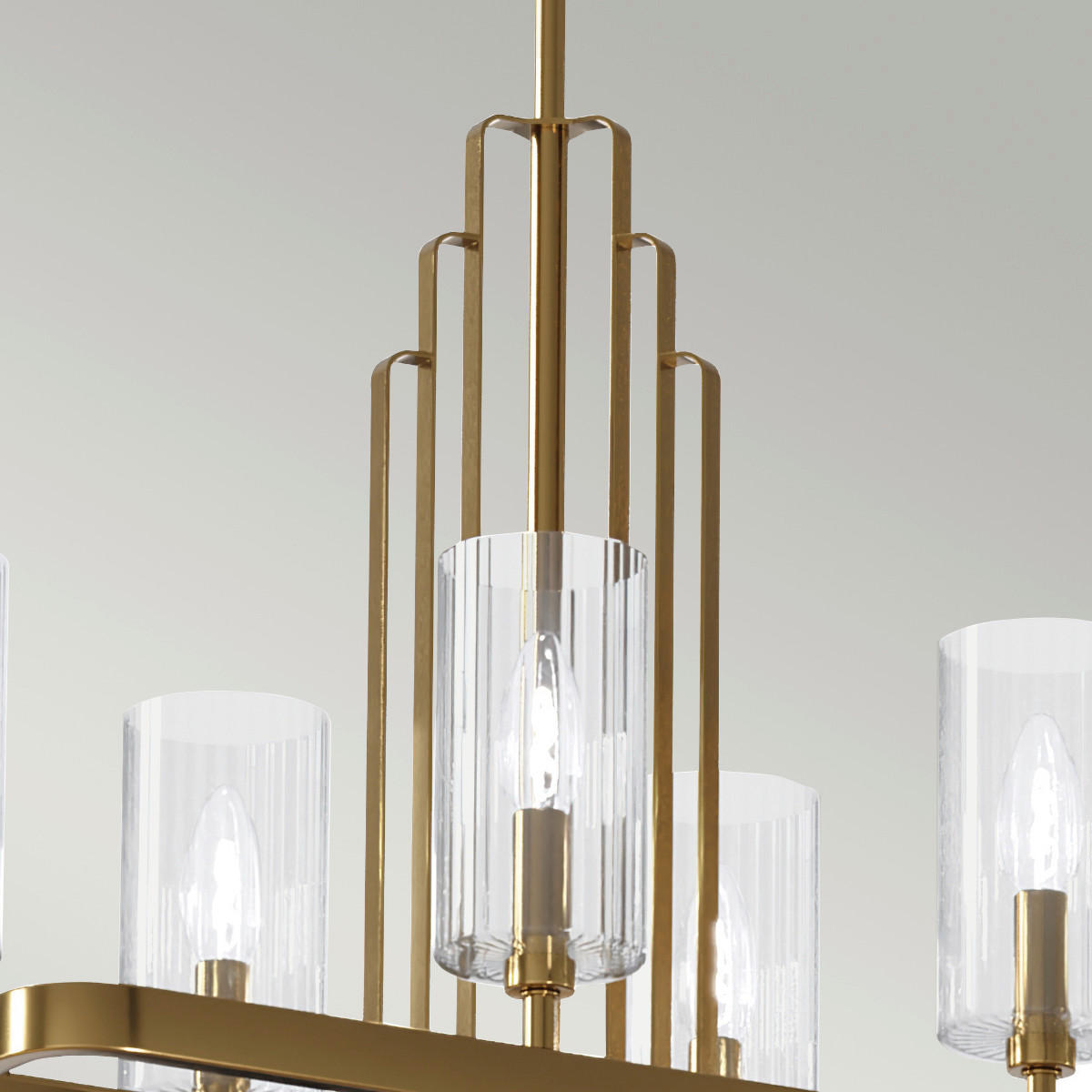 TAKKRONA Elstead Kimrose 113.7/55.8/32.5 cm  - mässingsfärgad, Klassisk, metall/glas (113.7/55.8/32.5cm) - Elstead Lighting