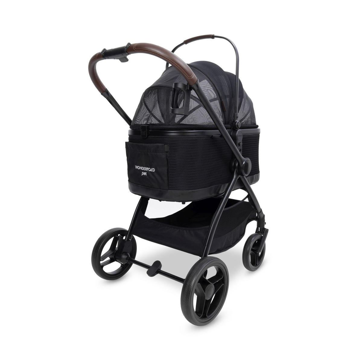 HUNDEBUGGY P3 Pet Luxury Stroller  - Schwarz, Basics, Textil/Metall (92kg) - WONDERFOLD