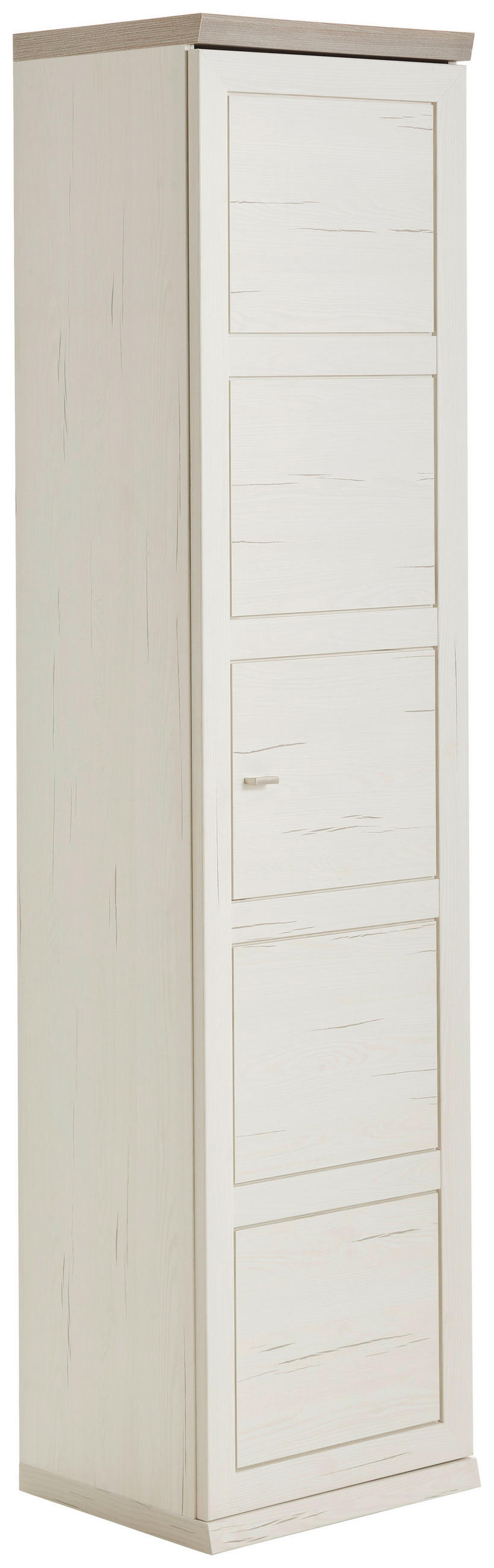 AKTENSCHRANK Grau, Weiß  - Weiß/Grau, LIFESTYLE, Holzwerkstoff (50,6/209,2/43cm) - Hom`in