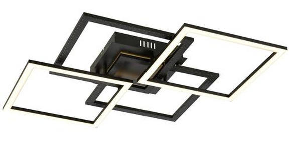 LED-DECKENLEUCHTE - Schwarz, Design, Metall (63/63/10cm) - Ambiente