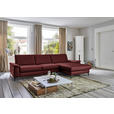 ECKSOFA  in Echtleder Brombeere  334/176 cm  - Brombeere/Schwarz, Design, Leder/Metall (334/176cm) - Dieter Knoll