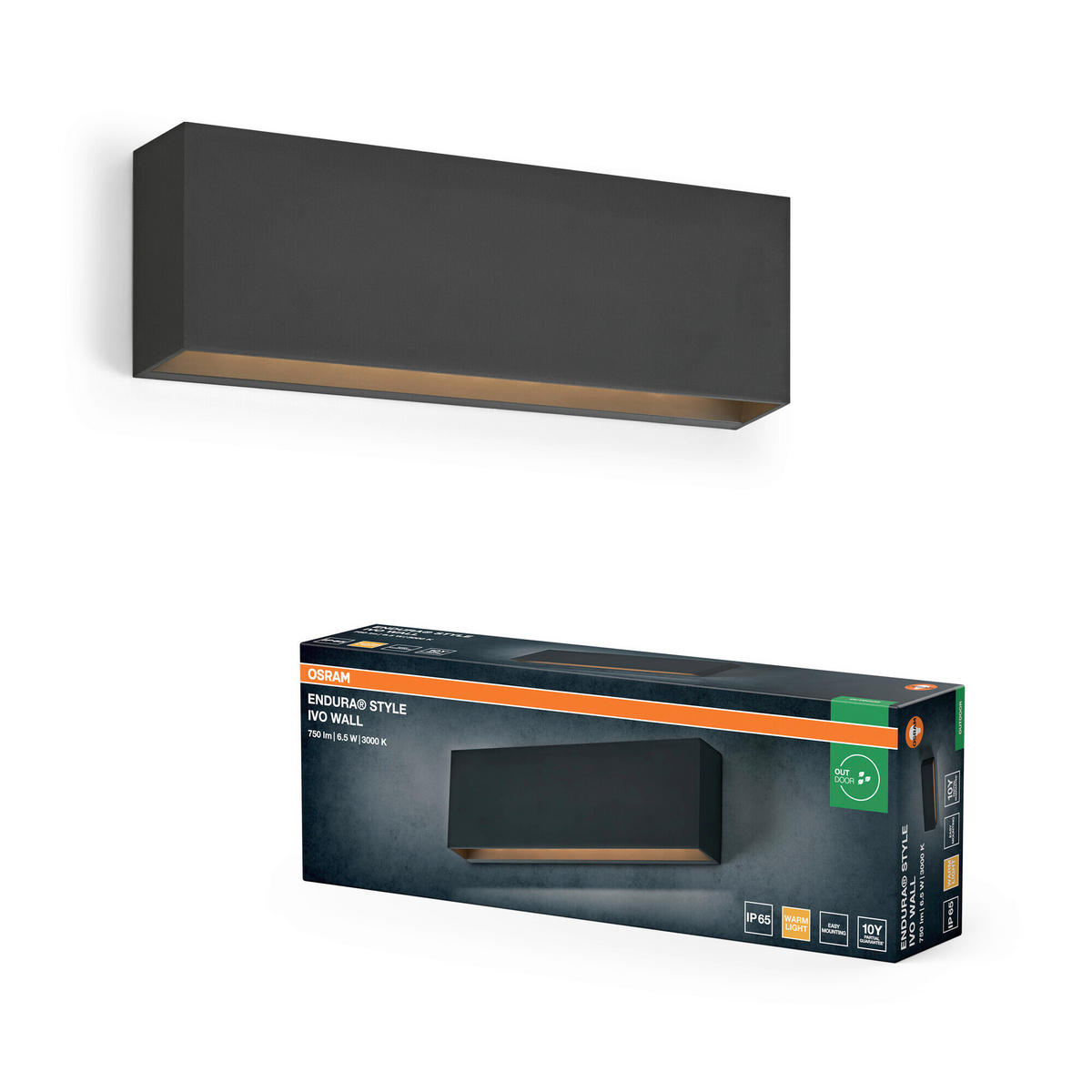 LED-AUßENLEUCHTE 24/4,1/8 cm   - Dunkelgrau, Basics, Kunststoff (24/4,1/8cm) - Osram