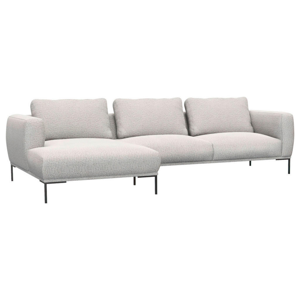 Thumbnail - Livetastic Ecksofa, Hellgrau, Textil, 3,5-Sitzer, Ottomane links, L-Form, 303x148 cm, Made in EU, FSC Mix, Oeko-Tex® Sta...