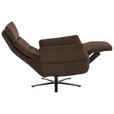 RELAXSESSEL in Leder Braun  - Schwarz/Braun, Design, Leder/Metall (82/119/85cm) - Dieter Knoll