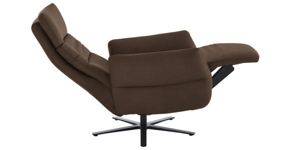 RELAXSESSEL in Leder Braun  - Schwarz/Braun, Design, Leder/Metall (82/119/85cm) - Dieter Knoll
