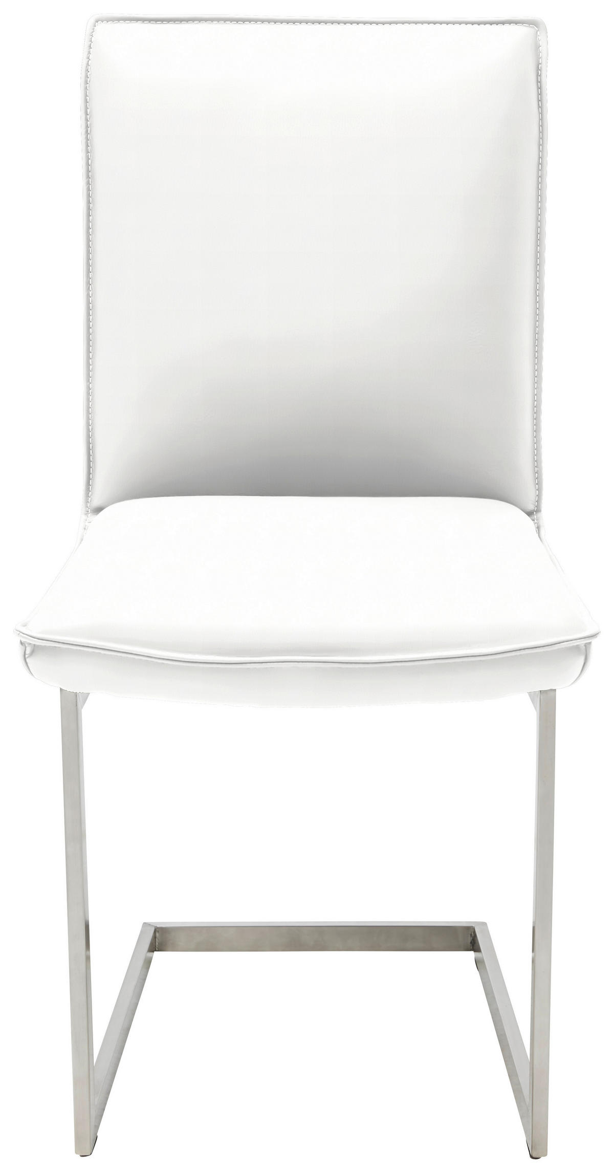 SCHWINGSTUHL  in Nickel Echtleder pigmentiert  - Edelstahlfarben/Beige, Design, Leder/Metall (48/93/65cm) - Ambiente