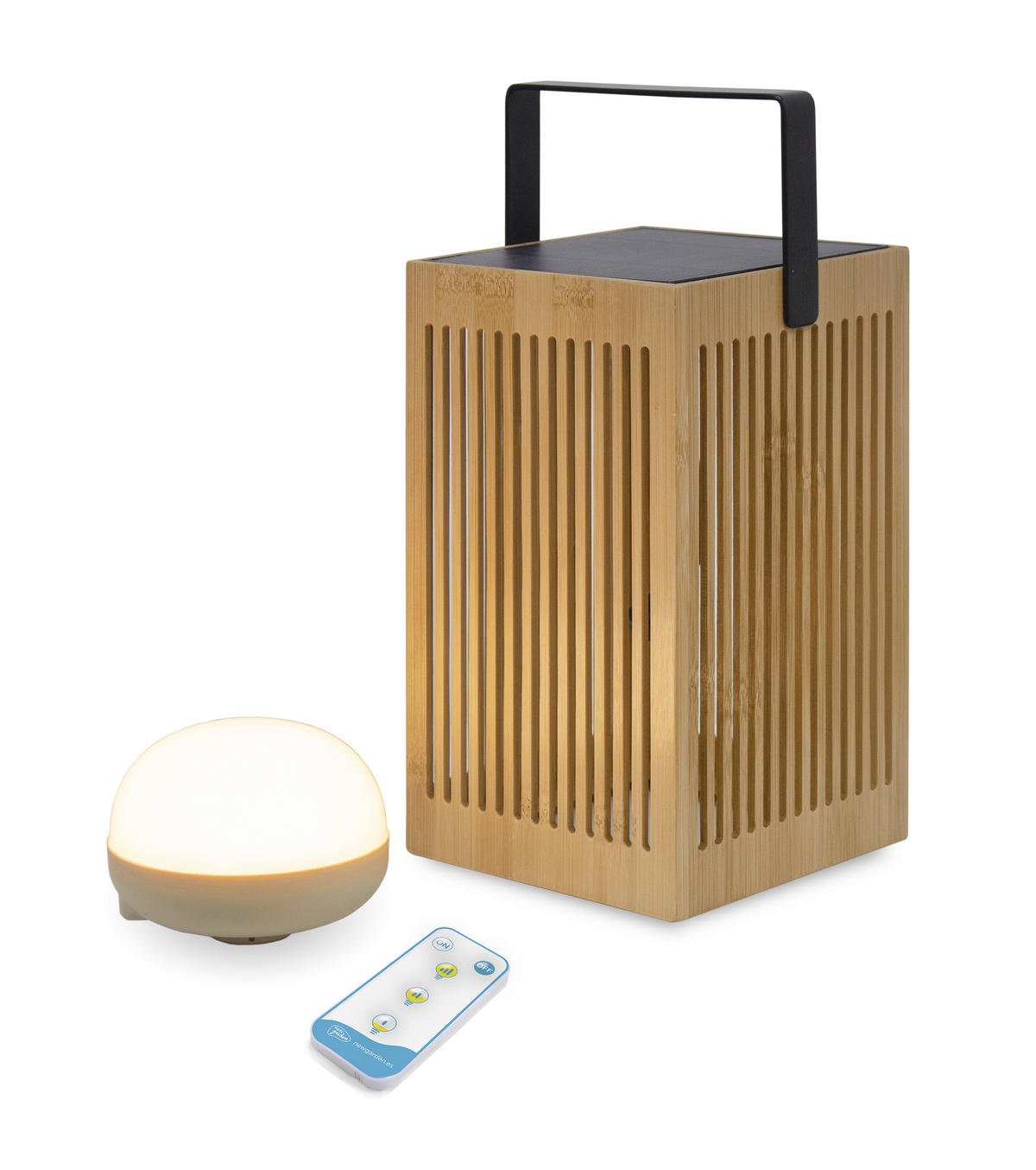 LED-AUßENLEUCHTE Okinawa 14.5/24/14.5 cm   - Braun, Natur, Naturmaterialien (14.5/24/14.5cm) - Newgarden