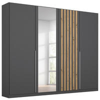 DREHTÜRENSCHRANK 226/210/54 cm 4-türig Grau  - Alufarben/Eiche Artisan, MODERN, Holzwerkstoff/Metall (226/210/54cm) - Rauch Möbel