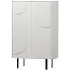 KOMMODE Cadiz  in 85/135/40 cm  - Grauweiß/Schwarz, Design, Holz/Metall (85/135/40cm) - Livetastic