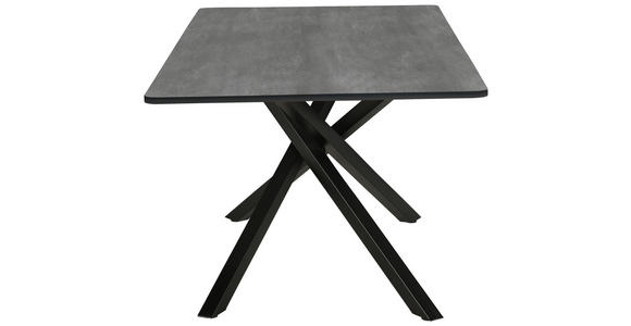 ESSTISCH rechteckig Grau - Schwarz/Grau, Design, Holzwerkstoff/Metall (180/90/75cm) - Carryhome