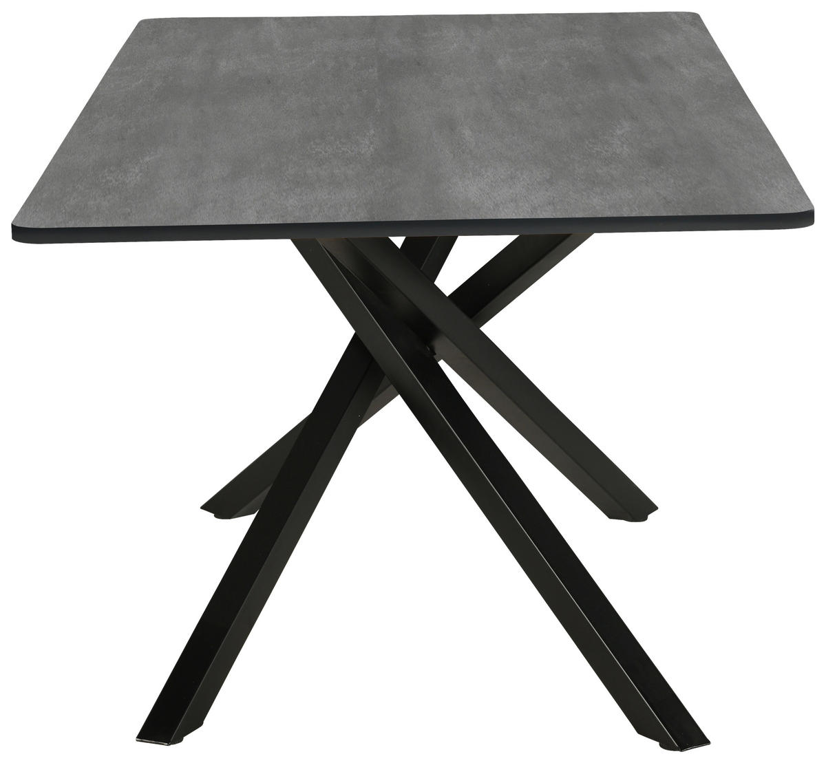 ESSTISCH rechteckig Grau  - Schwarz/Grau, Design, Holzwerkstoff/Metall (180/90/75cm) - Carryhome