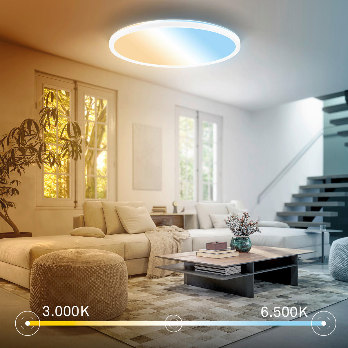 LED-PANEEL Tava A 42/3 cm   - Weiß, Basics, Kunststoff (42/3cm) - Briloner
