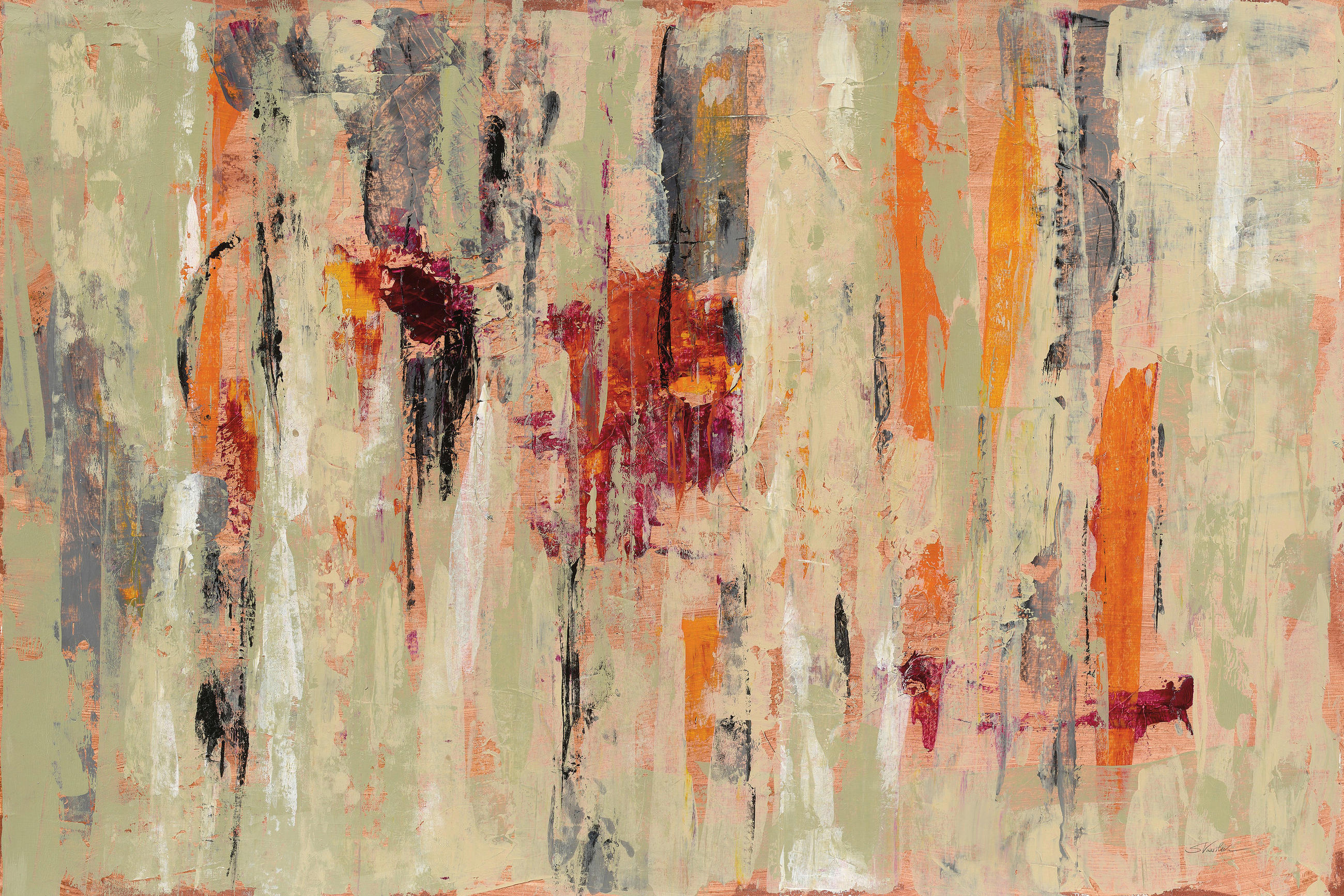 KEILRAHMENBILD Abstraktes 80/120 cm  - Multicolor, KONVENTIONELL, Holz/Papier (80/120cm) - Euroart