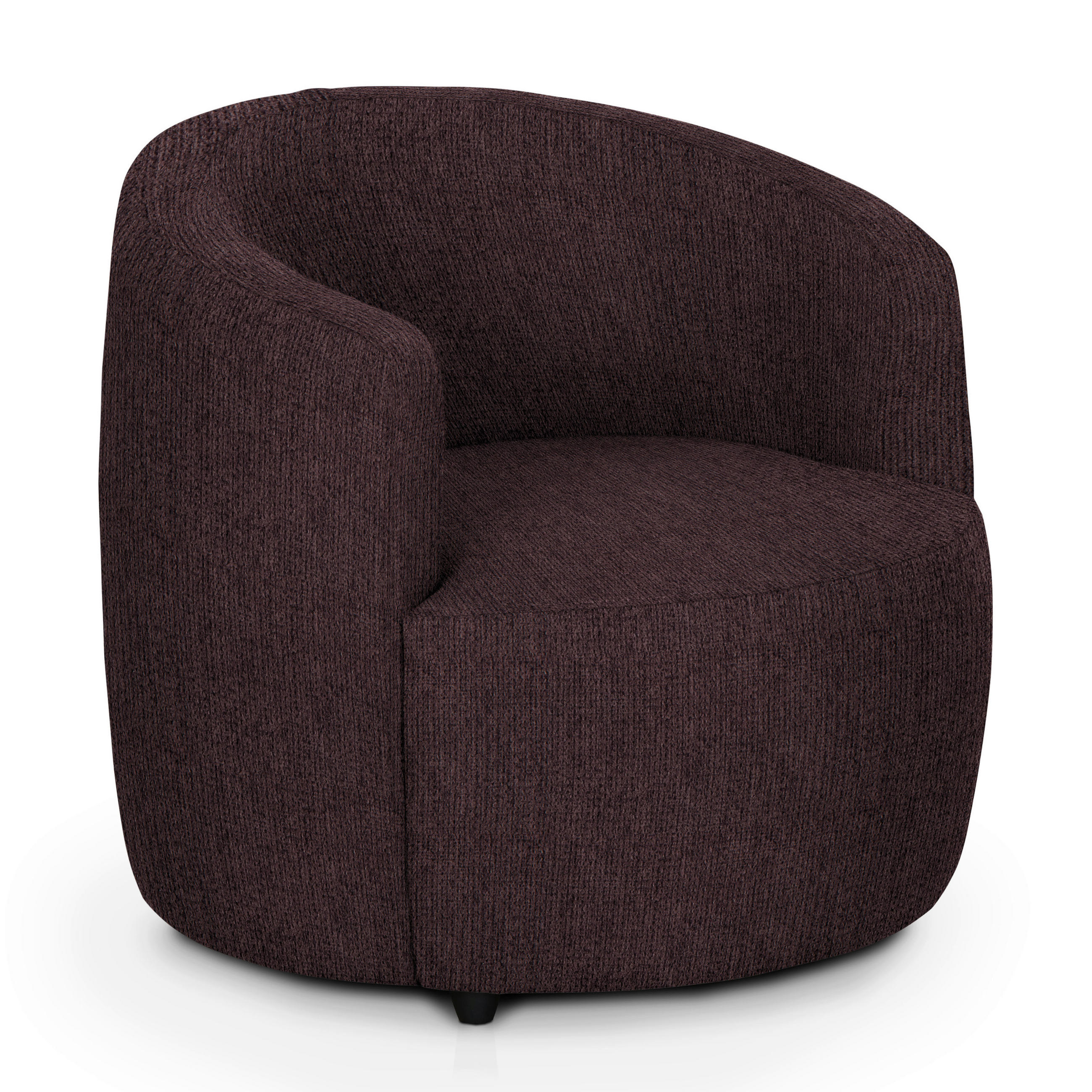 COCKTAILSESSEL Chenille Braun    - Schwarz/Braun, Design, Kunststoff/Textil (81/74/81cm) - Livetastic