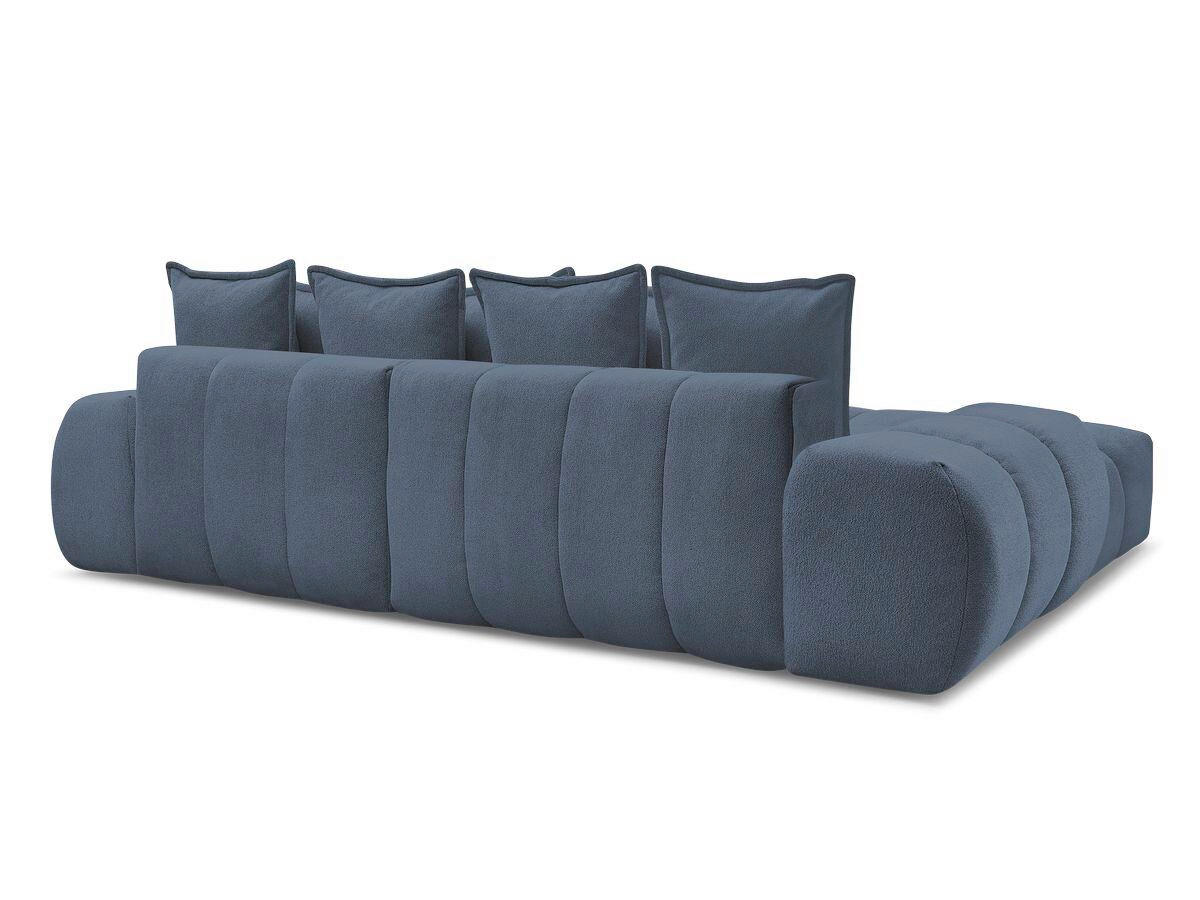 ECKSCHLAFSOFA EVEREST  mit Rücken echt, Armteil links, Armteil rechts Flachgewebe Dunkelblau  - Schwarz/Dunkelblau, MODERN, Kunststoff/Textil (180/318cm) - Livetastic