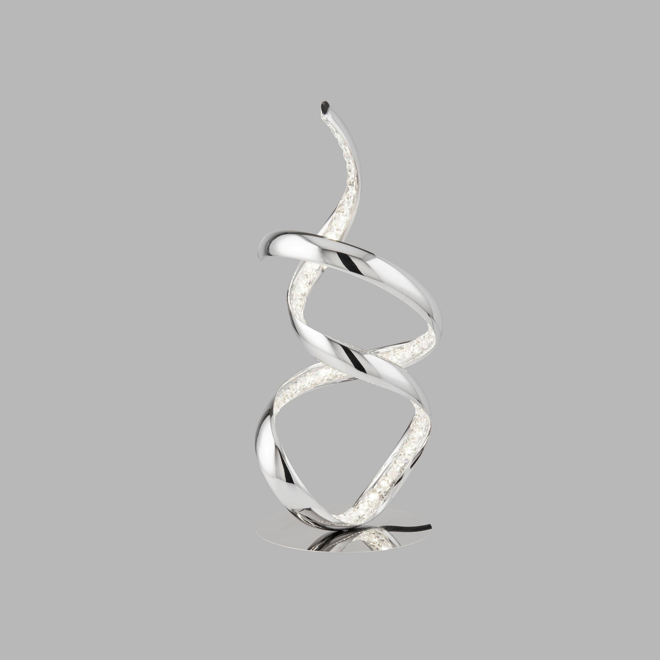 NAMIZNA LED-SVETILKA  Twirls      18.5/39.5 cm       - barve kroma, Design, kovina/steklo (18.5/39.5cm)