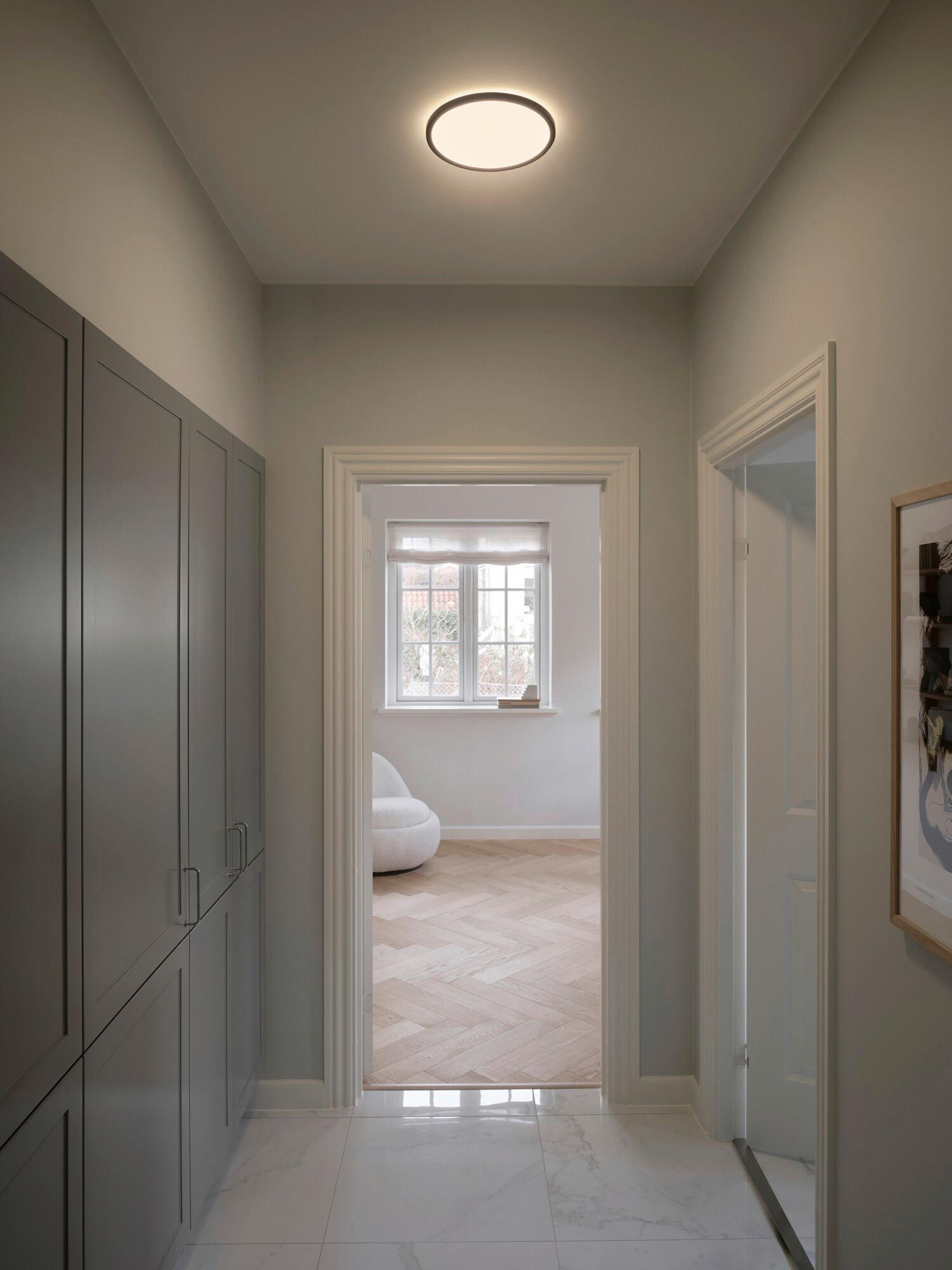 LED-DECKENLEUCHTE 29,4/2,3 cm   - Schwarz, Basics, Kunststoff (29,4/2,3cm) - Nordlux