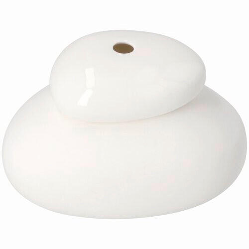 VASE  - Weiss, Basics, Keramik (14,5/10,0/11,5cm) - Räder