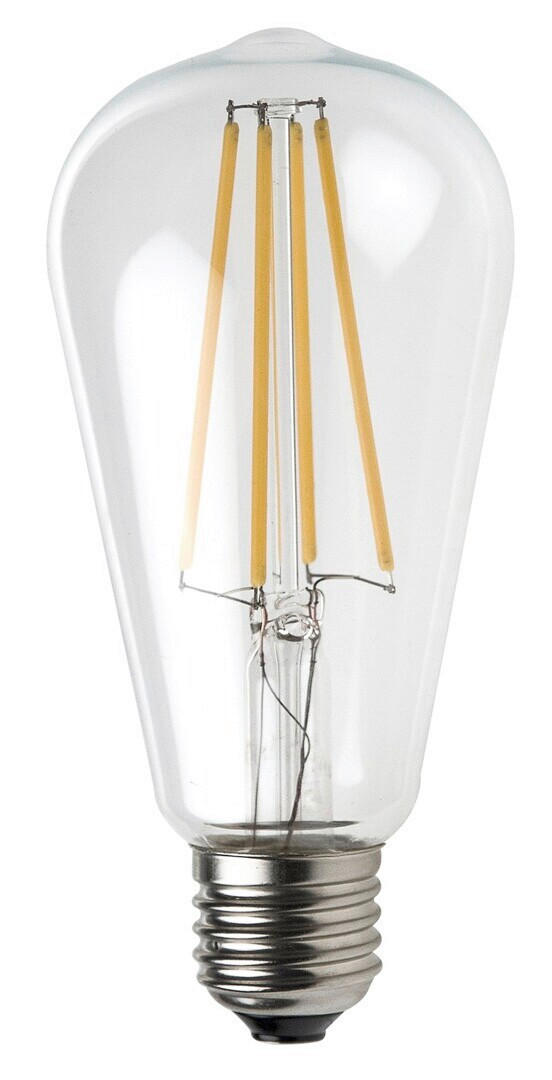 LED FILAMENT ŽARULJA - prozirno, Design, staklo (6.5/14cm)