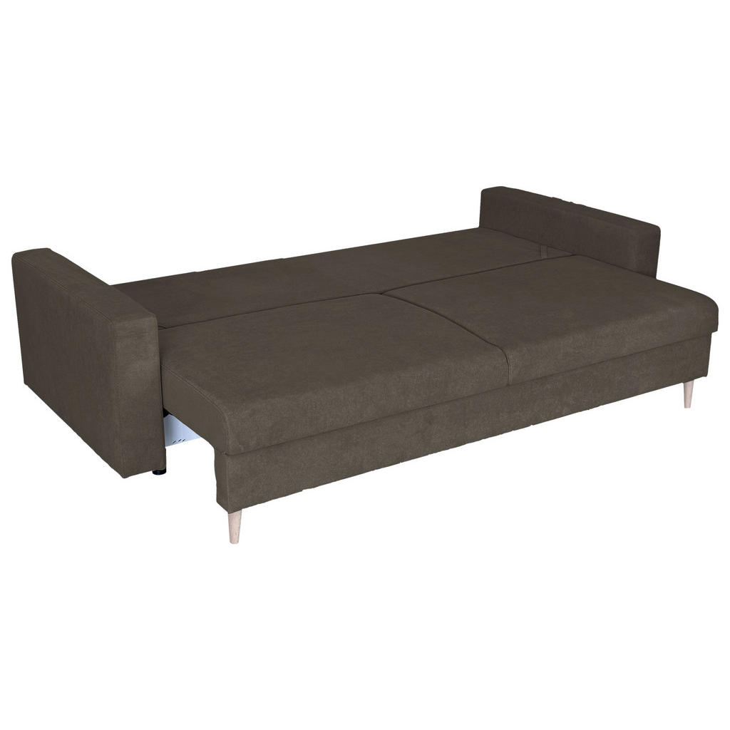 Thumbnail - Mid.you Schlafsofa, Grau, Textil, 3-Sitzer, Füllung: Polyurethan (PUR),Polyurethan (Pur), 220x96x98 cm, Made in EU, Lieg...