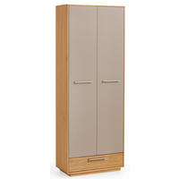 GARDEROBENSCHRANK  in 72/193/37 cm  - Taupe/Eichefarben, Design, Holz/Holzwerkstoff (72/193/37cm) - Novel