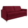 SCHLAFSOFA in Textil Rot  - Chromfarben/Rot, Design, Textil/Metall (185/84/100cm) - Bali