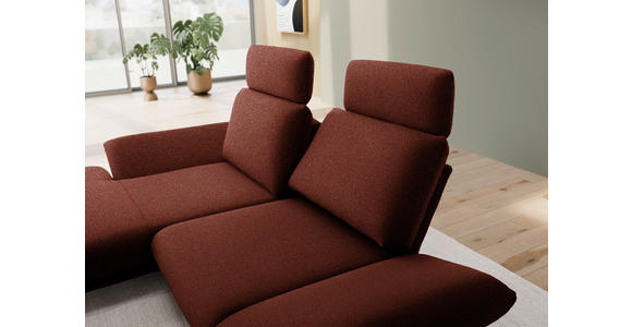 ECKSOFA  in Flachgewebe Rotorange  155/234 cm  - Rotorange/Schwarz, Design, Textil/Metall (155/234cm) - Dieter Knoll